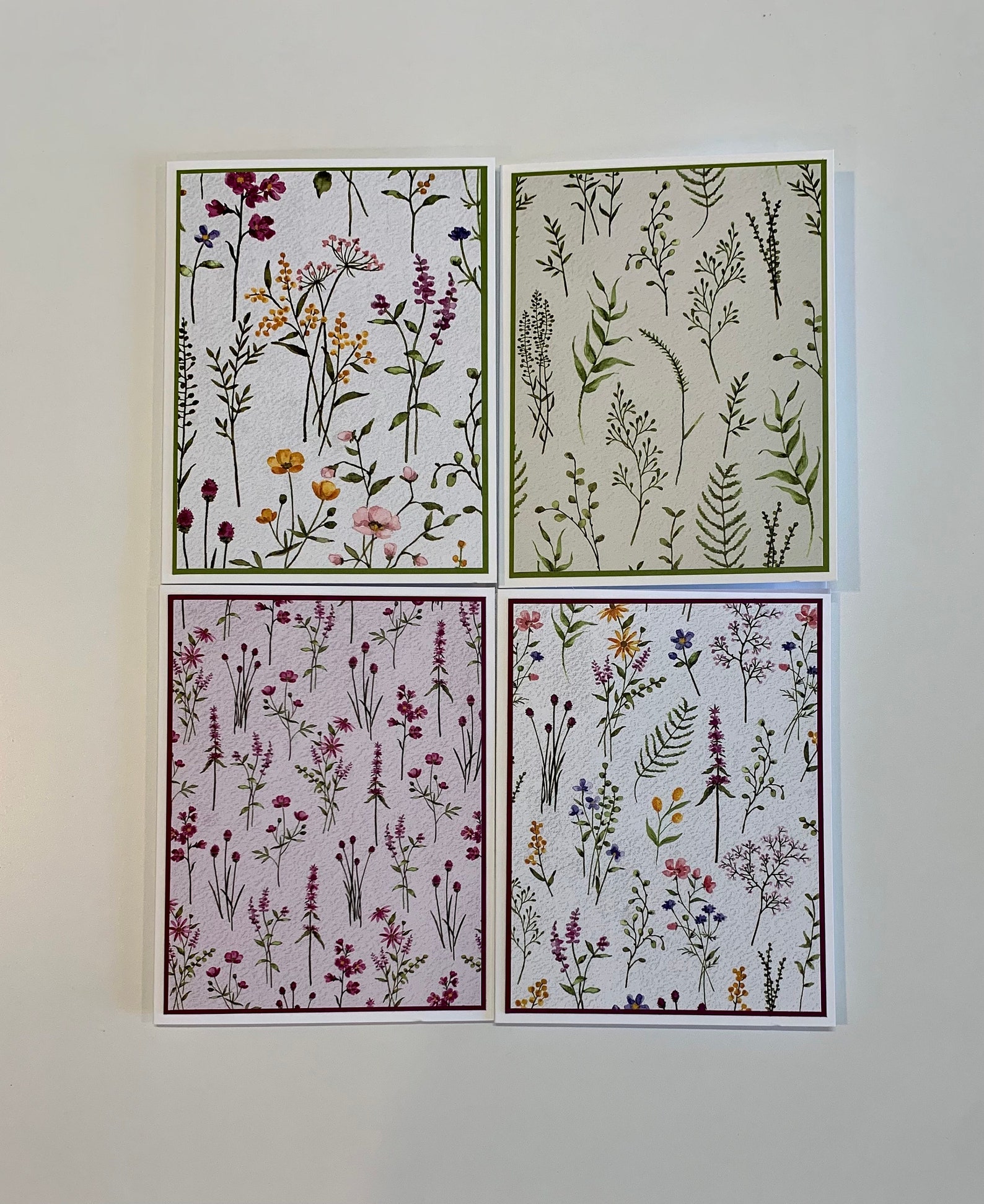 Handmade Stampin’ up Dainty Flowers Designer Series Paper Notecards ...
