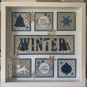 Winter Christmas 12x12 Shadow Box Sampler