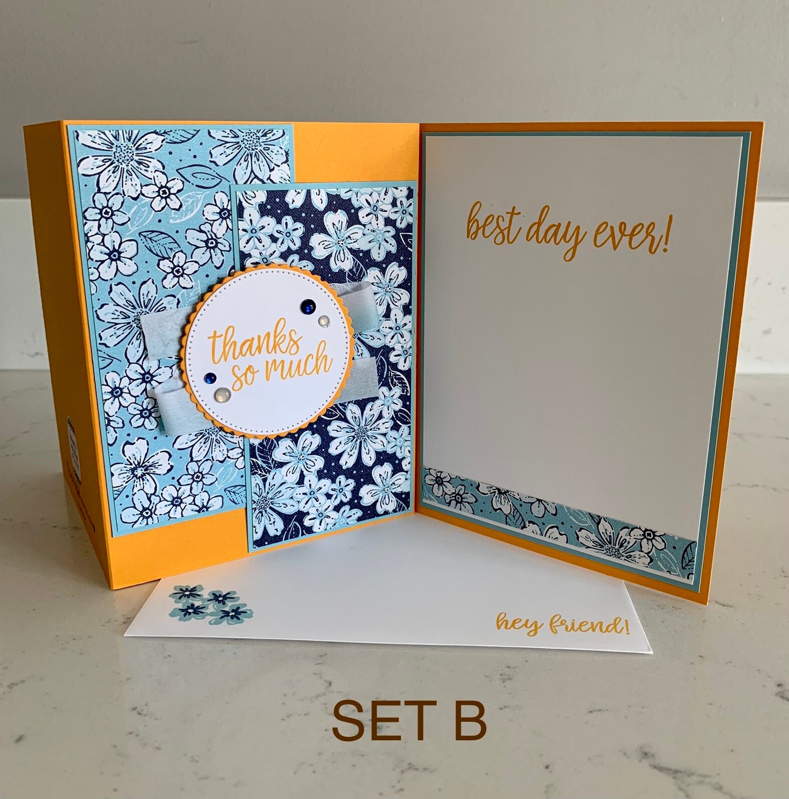 Handmade Cards Stampin up Set of 6 Thank You Cards - Etsy