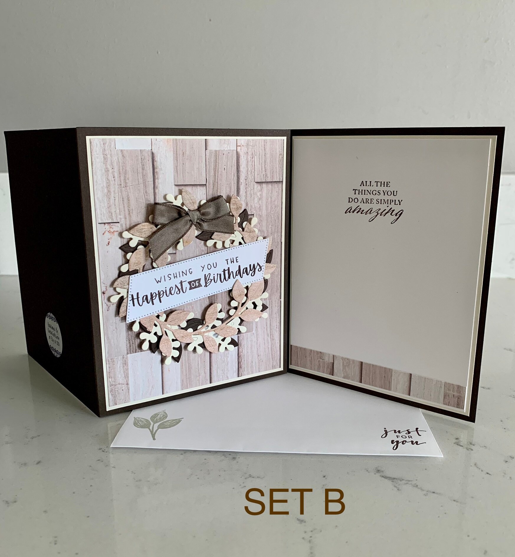 Handmade Cards Stampin up Set of 6 Happy Birthday Cards Masculine Wood ...