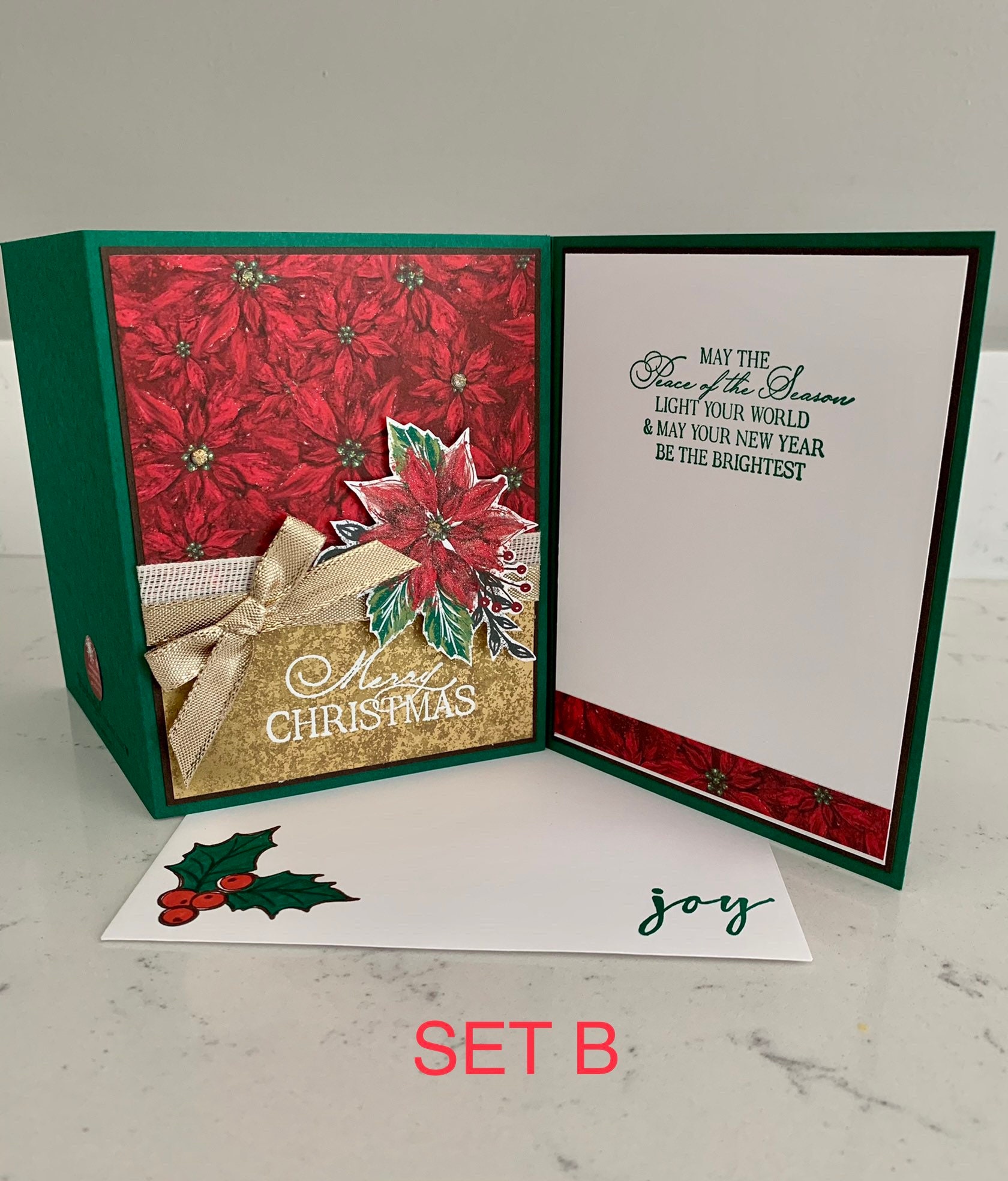 Handmade Cards Stampin’ up - Set of 6 - Merry Christmas Cards | Merry ...
