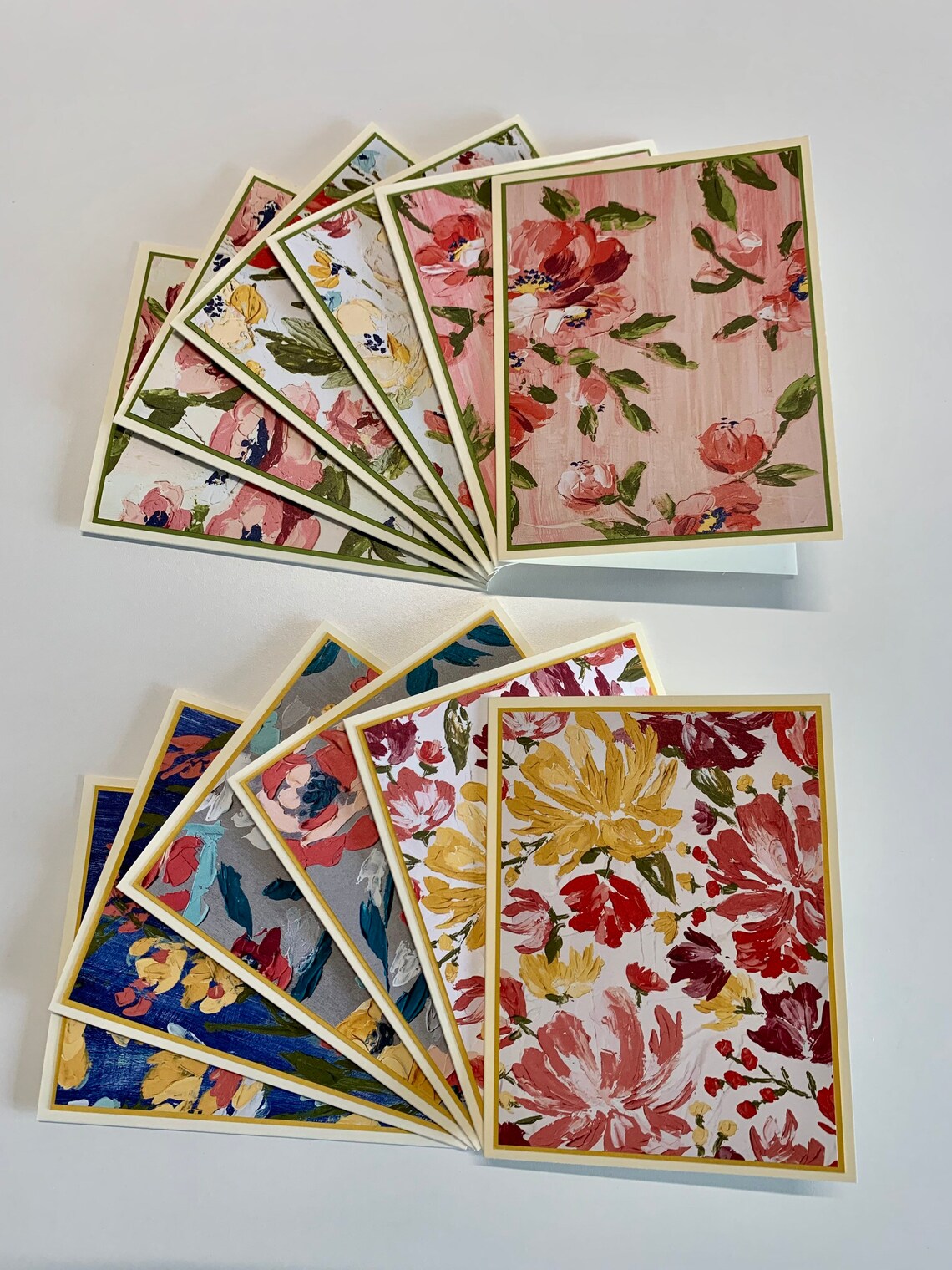 Handmade Stampin’ up Fine Floral Designer Series Paper Notecards W ...