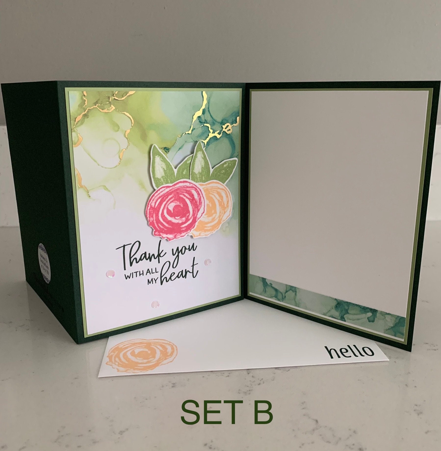 Handmade Cards Stampin up Set of 6 Thank You Cards - Etsy