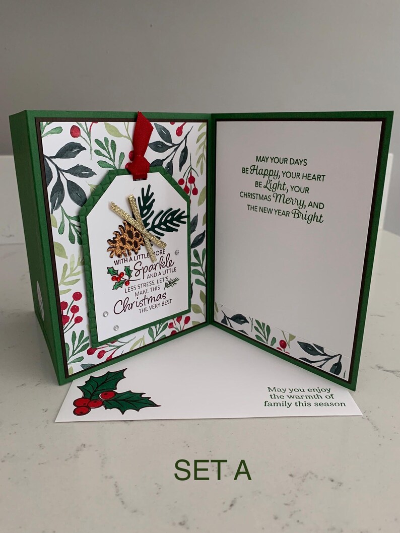 Handmade Cards Stampin’ up - Set of 6 - Merry Christmas Cards | Merry ...