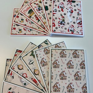 Handmade Carta Bella Textured Season’s Greetings Notecards with Envelopes - Set of 12 - Blank Inside - Gibgerbread Houses | Budget Friendly