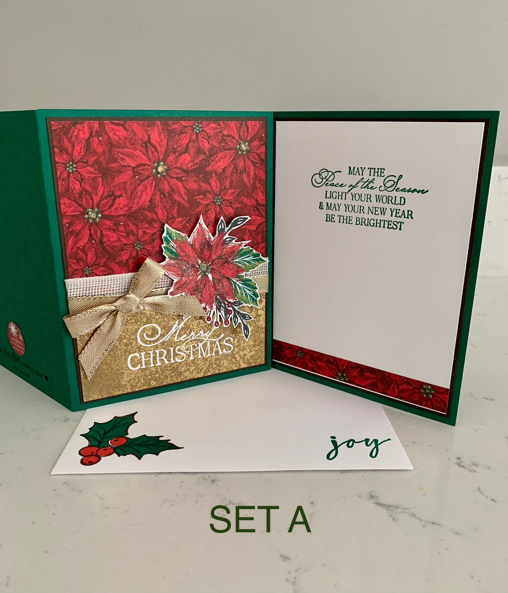 Handmade Cards Stampin’ up - Set of 6 - Merry Christmas Cards | Merry ...