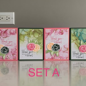 Handmade Cards Stampin’ up - Set of 6 - Thank You Cards - Etsy