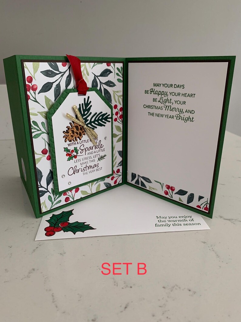 Handmade Cards Stampin’ up - Set of 6 - Merry Christmas Cards | Merry ...