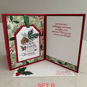 Handmade Cards Stampin’ up - Set of 6 - Merry Christmas Cards | Merry ...
