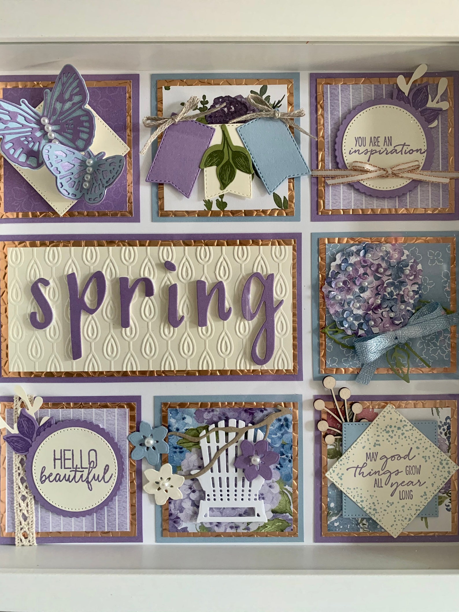 Spring 10x10 Shadow Box Sampler | Hydrangea Flowers | Perfect Gift for ...