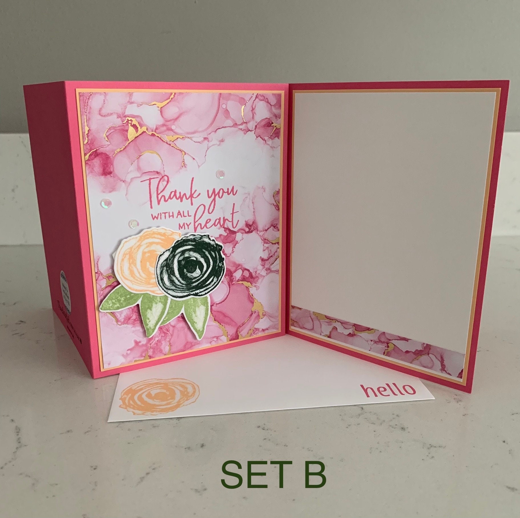 Handmade Cards Stampin up Set of 6 Thank You Cards - Etsy