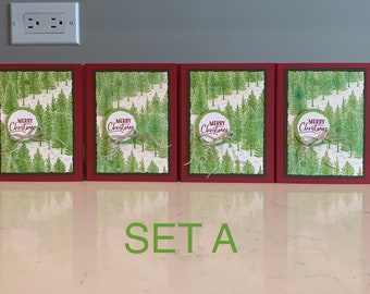 Handmade Cards Stampin’ up - Set of 6 - Merry Christmas Cards | Merry ...