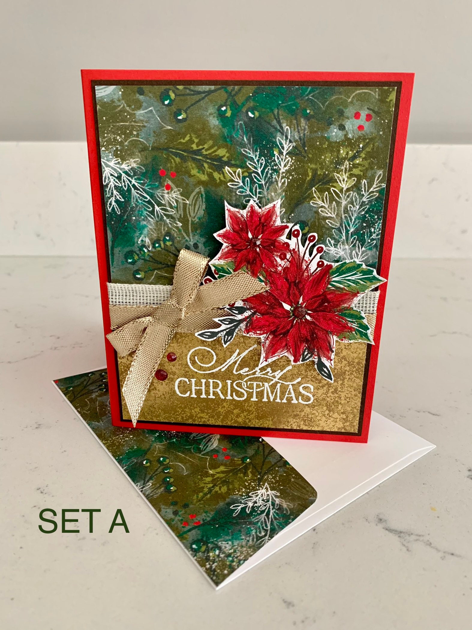 Handmade Cards Stampin’ up - Set of 6 - Merry Christmas Cards | Merry ...