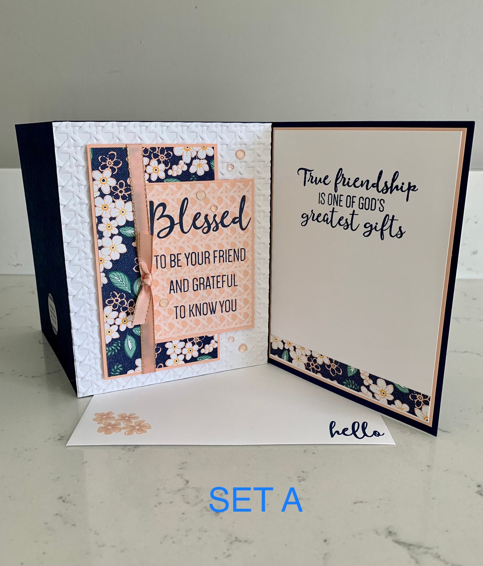 Handmade Cards Stampin’ up - Set of 6 - Blessed to Be Your Friend Cards ...