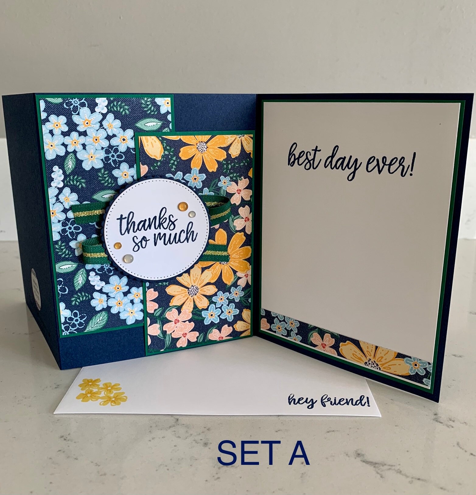 Handmade Cards Stampin up Set of 6 Thank You Cards - Etsy