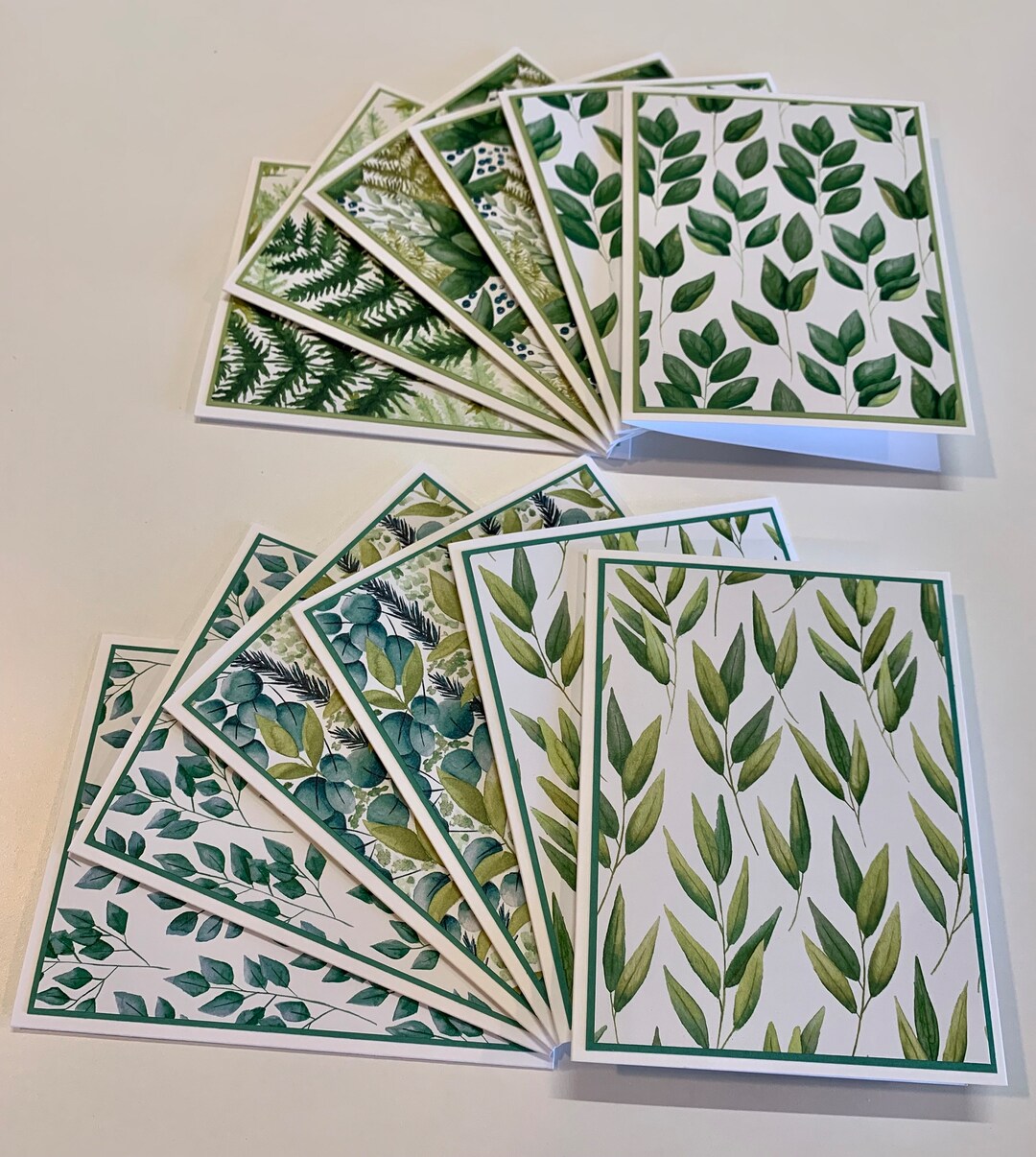 Handmade Stampin’ up Forever Greenery Designer Series Paper Notecards W ...