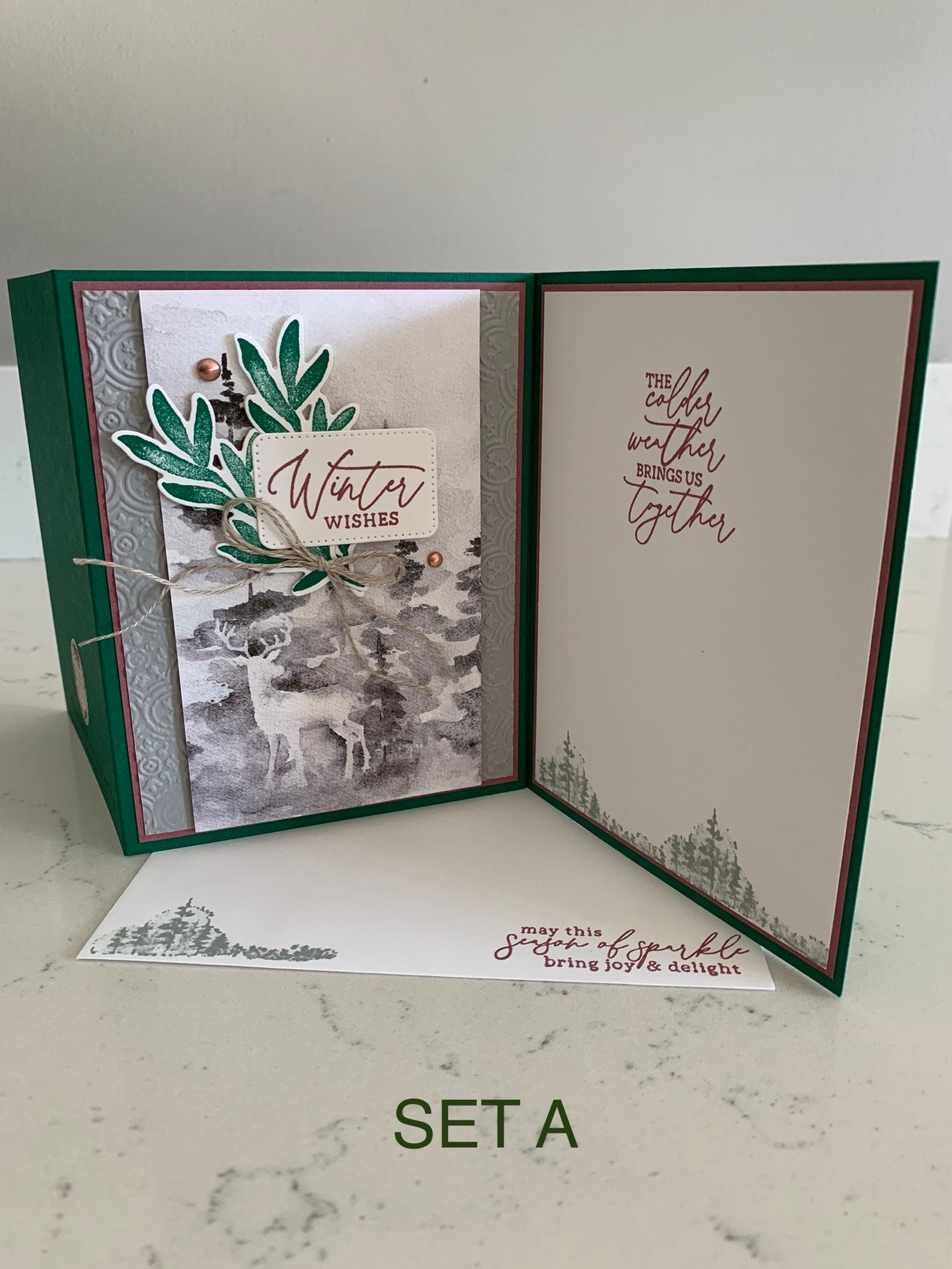 Handmade Cards Stampin’ up - Set of 6 - Winter Greeting Cards | Cold ...