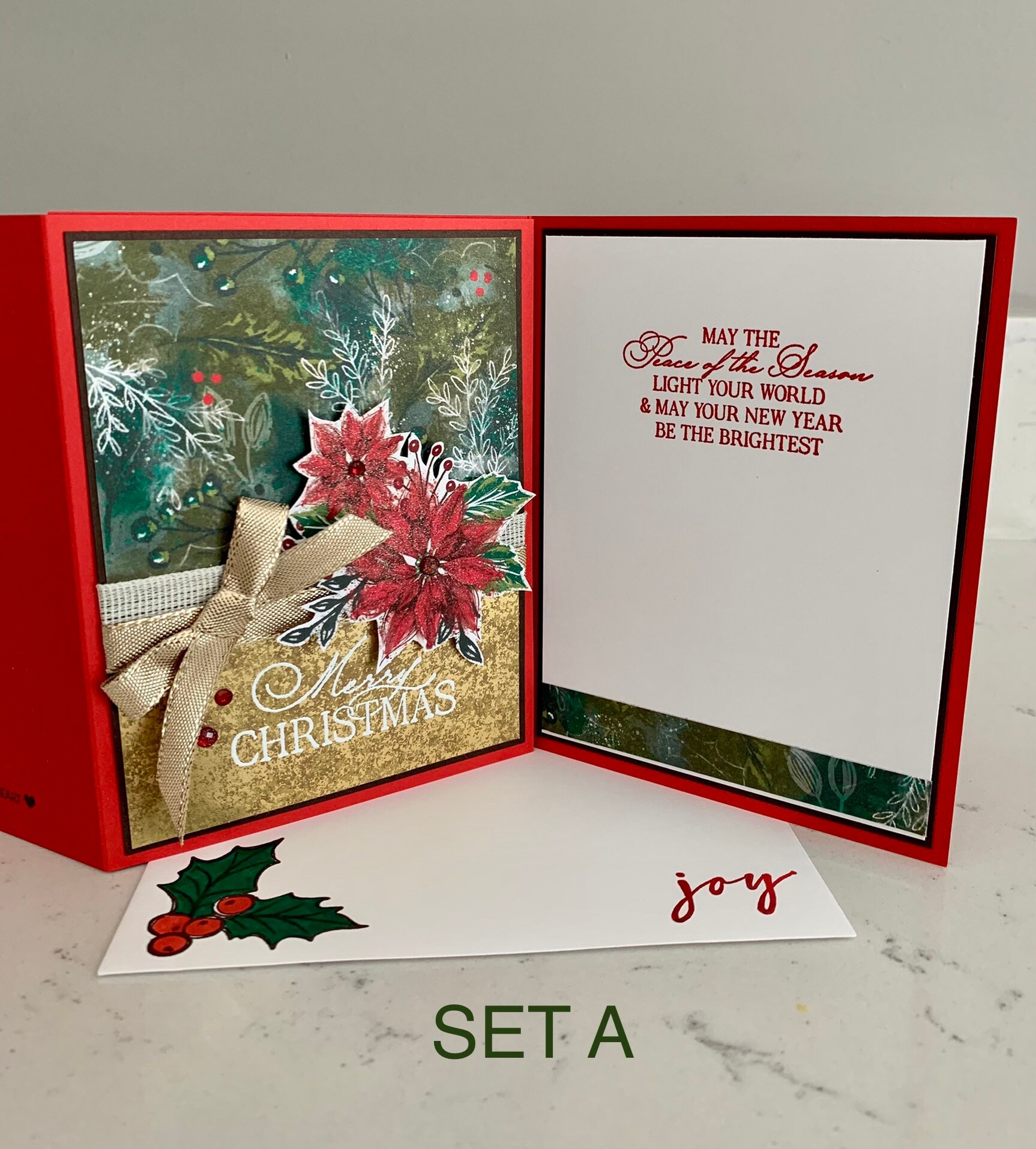 Handmade Cards Stampin’ up - Set of 6 - Merry Christmas Cards | Merry ...