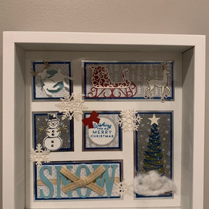 Snow Christmas 10x10 Shadow Box Sampler