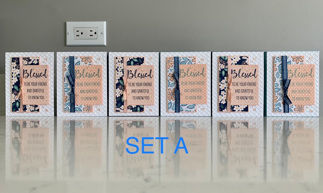 Handmade Cards Stampin’ up - Set of 6 - Blessed to Be Your Friend Cards ...