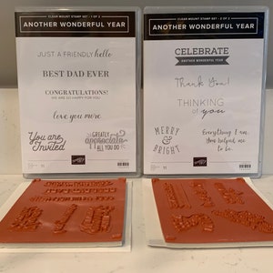 Another Wonderful Year (2 Cases) Clear-Mount Stamp Set - Stampin’ Up - New - Retired
