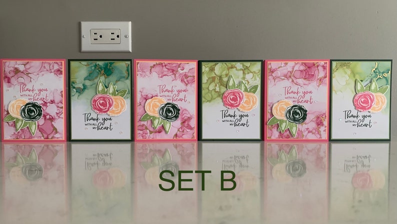 Handmade Cards Stampin’ up - Set of 6 - Thank You Cards - Etsy