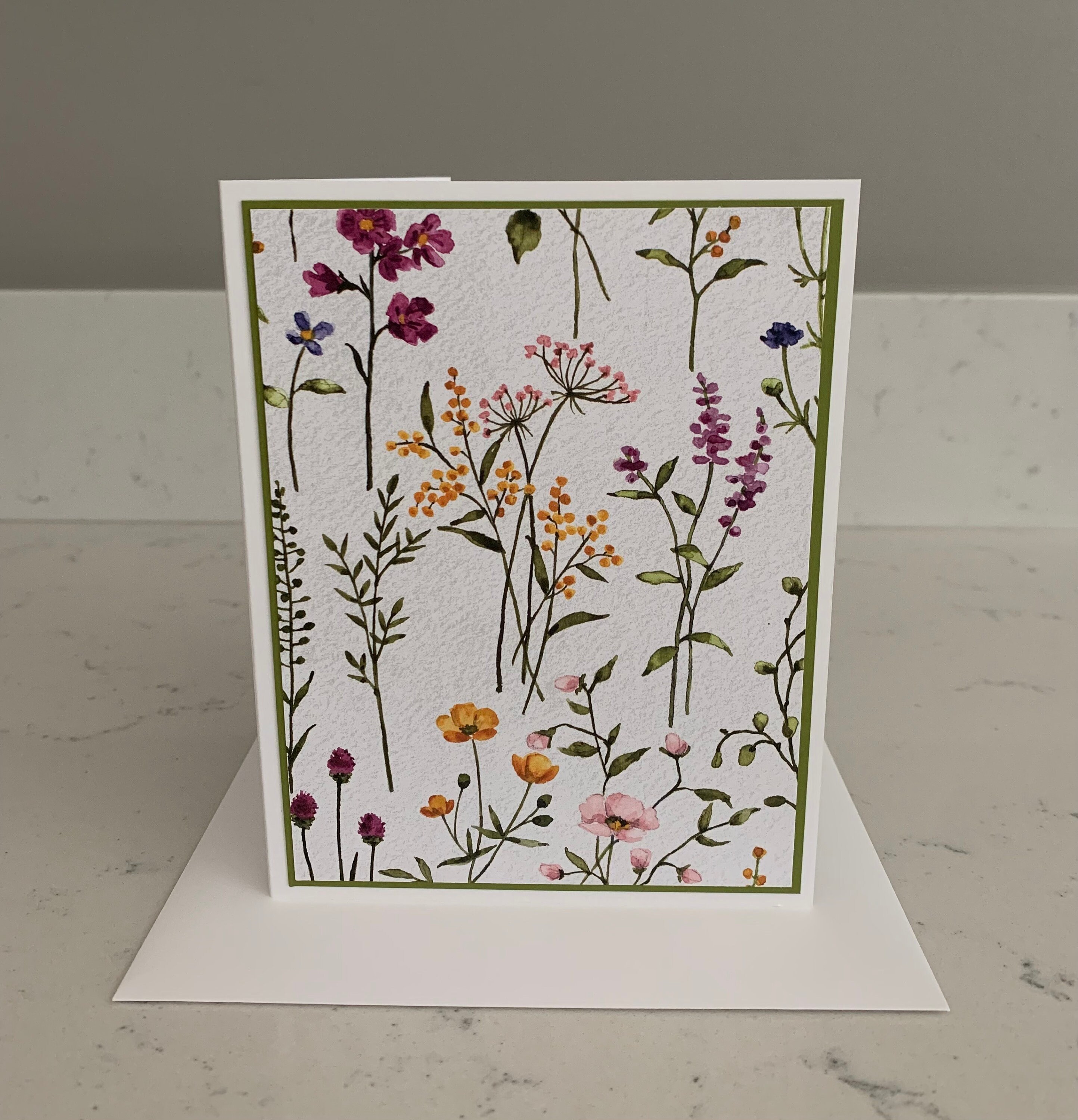 Handmade Stampin up Dainty Flowers Designer Series Paper Notecards With ...