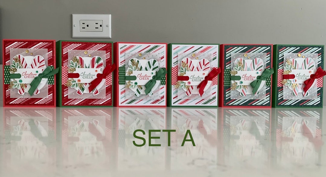 Handmade Cards Stampin’ up - Set of 6 - Merry Christmas Cards | Merry ...