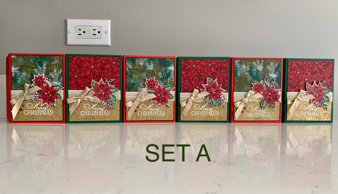 Handmade Cards Stampin’ up - Set of 6 - Merry Christmas Cards | Merry ...