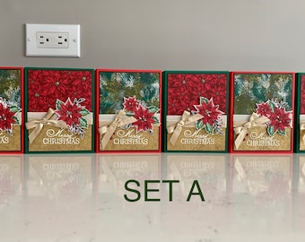 Handmade Cards Stampin’ up - Set of 6 - Merry Christmas Cards | Merry ...