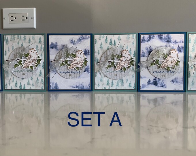 Handmade Cards Stampin’ up - Set of 6 - Winter Greeting Cards | Cold ...