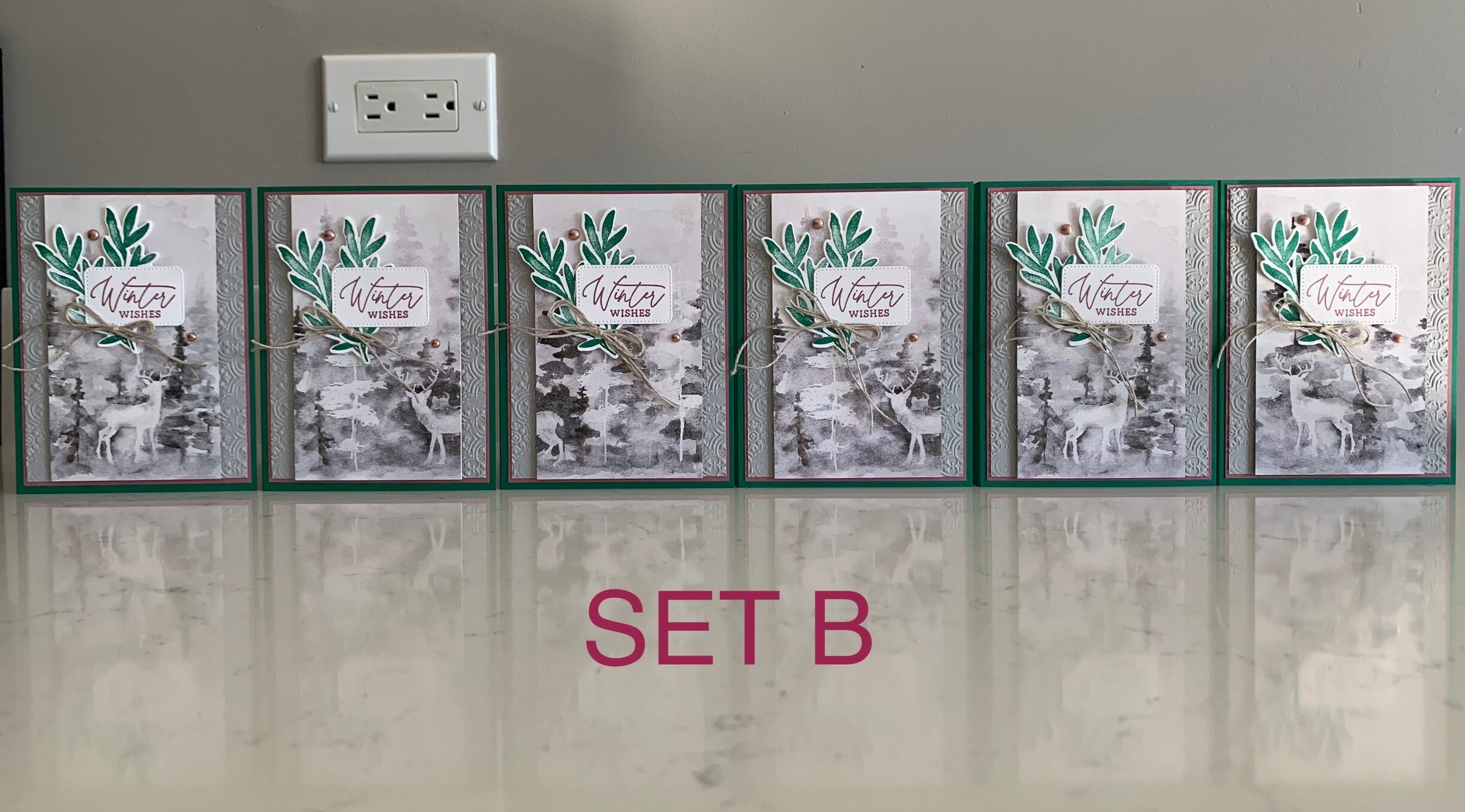 Handmade Cards Stampin’ up - Set of 6 - Winter Greeting Cards | Cold ...