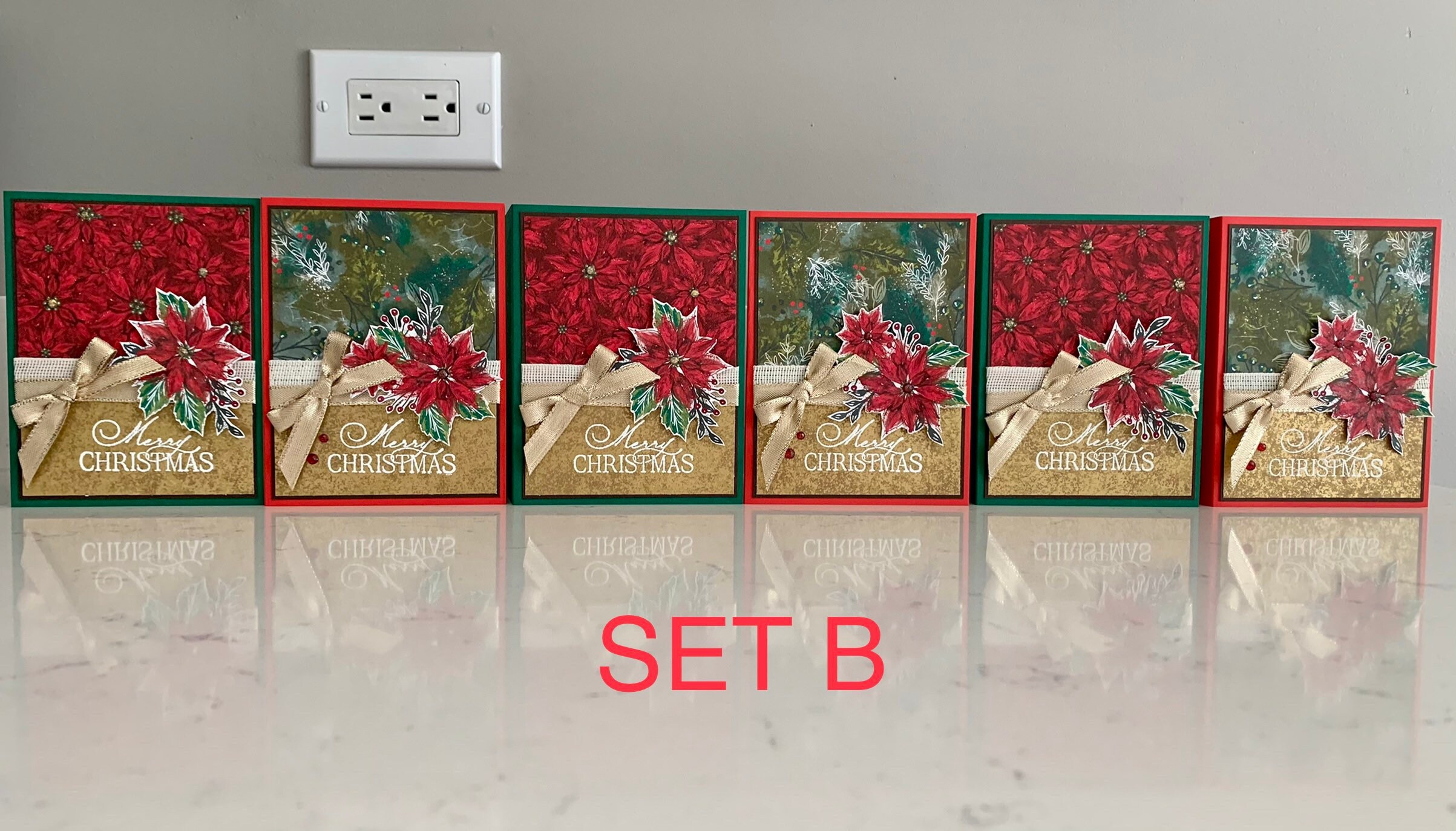 Handmade Cards Stampin’ up - Set of 6 - Merry Christmas Cards | Merry ...