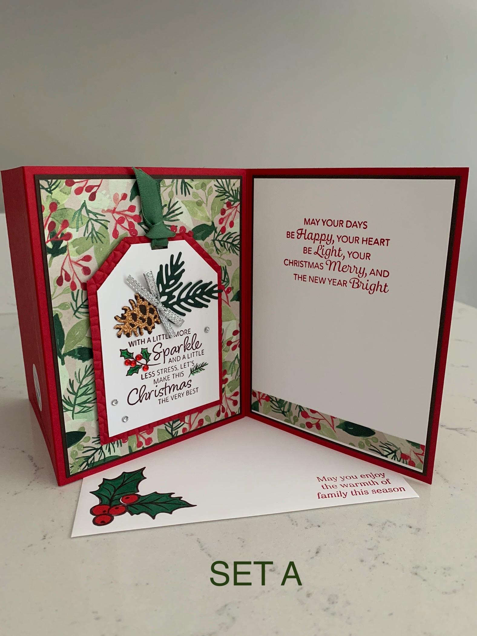 Handmade Cards Stampin’ up - Set of 6 - Merry Christmas Cards | Merry ...