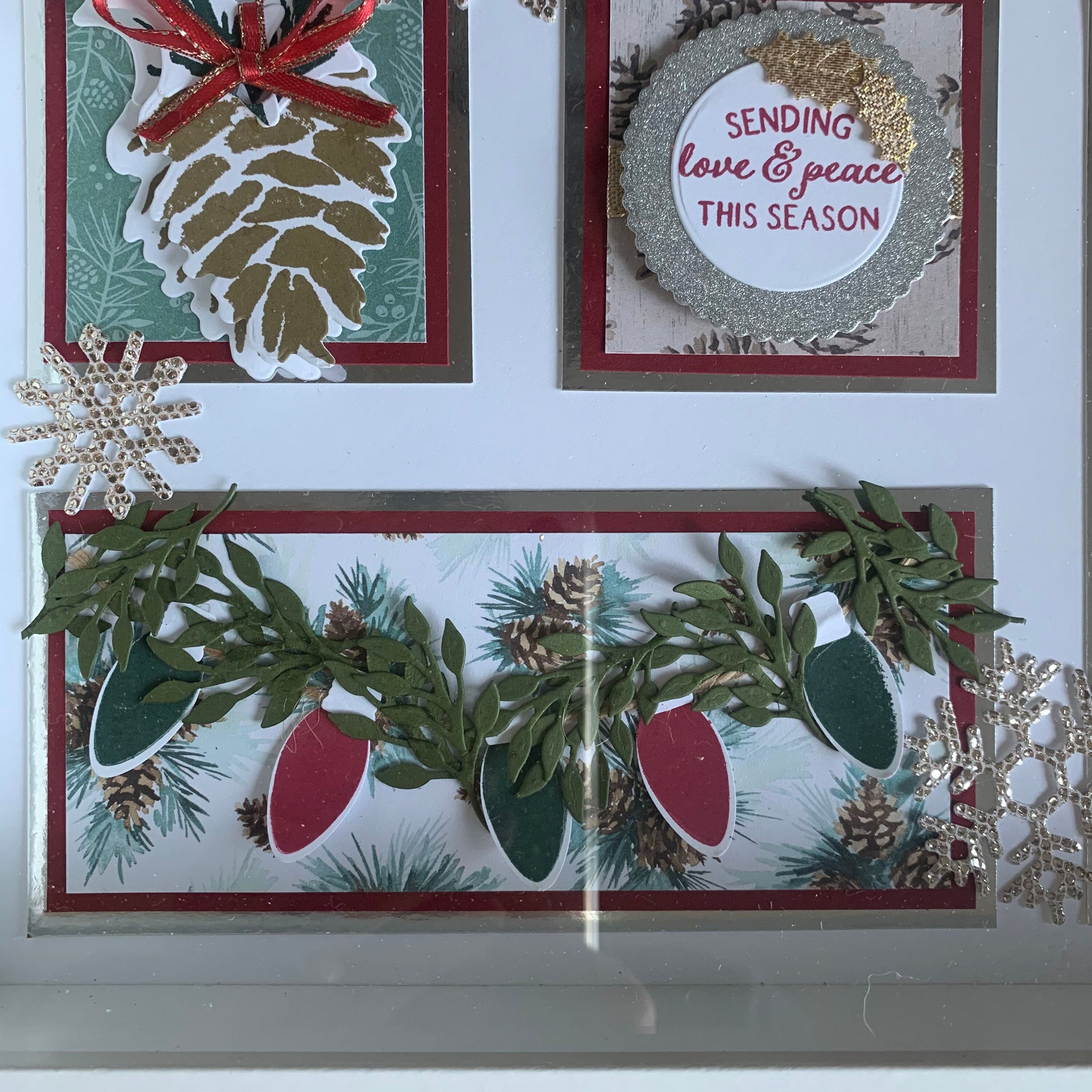 Pinecone Christmas 10x10 Shadow Box Sampler - Etsy