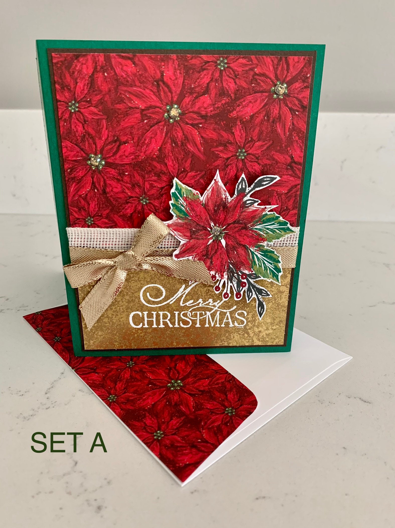 Handmade Cards Stampin’ up - Set of 6 - Merry Christmas Cards | Merry ...