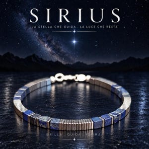 SIRIUS – Herrarmband med lapis lazuli och hematit – Handgjort i Italien