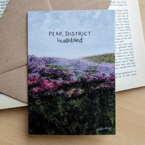Biglietto d'auguri riciclato A6 Peak District + busta / Biglietto vuoto per tutte le occasioni / Regalo di congratulazioni per anniversario di compleanno