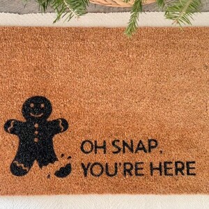 Gingerbread Welcome Mat, Funny Christmas Doormat, Christmas Home Decor ...