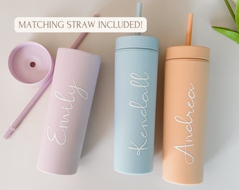 Vaso térmico delgado personalizado, regalo para pedirle a las damas de honor que sean sus damas de honor, vasos térmicos personalizados con tapa y pajita, regalo para la despedida de soltera, regalo para la fiesta nupcial.