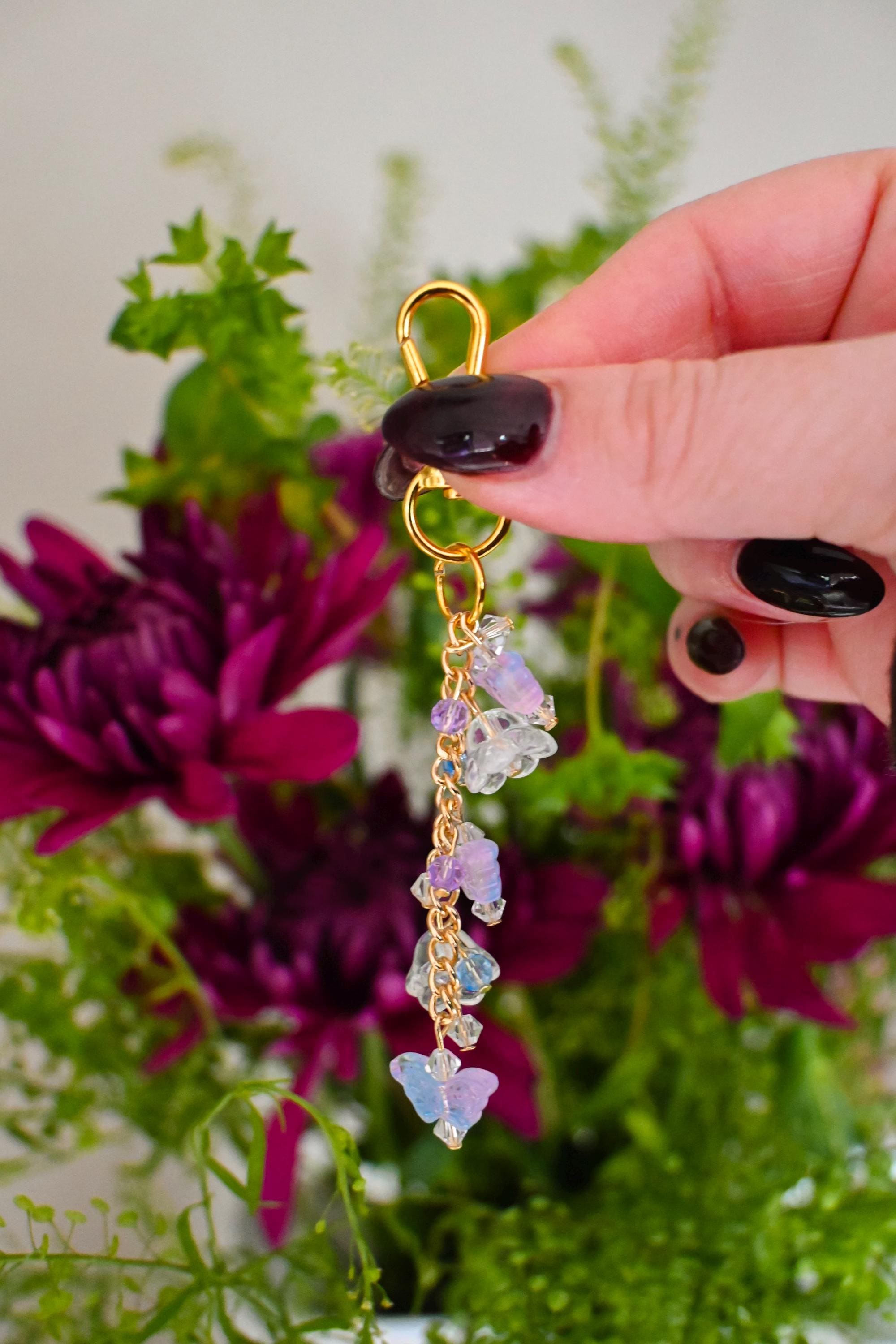 Butterfly Bead Keychain - Etsy