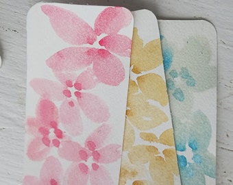 Handgemachte Aquarell Lesezeichen Set von 3