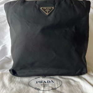 PRADA Tessuto Nylon Saffiano Tote Black 1180108