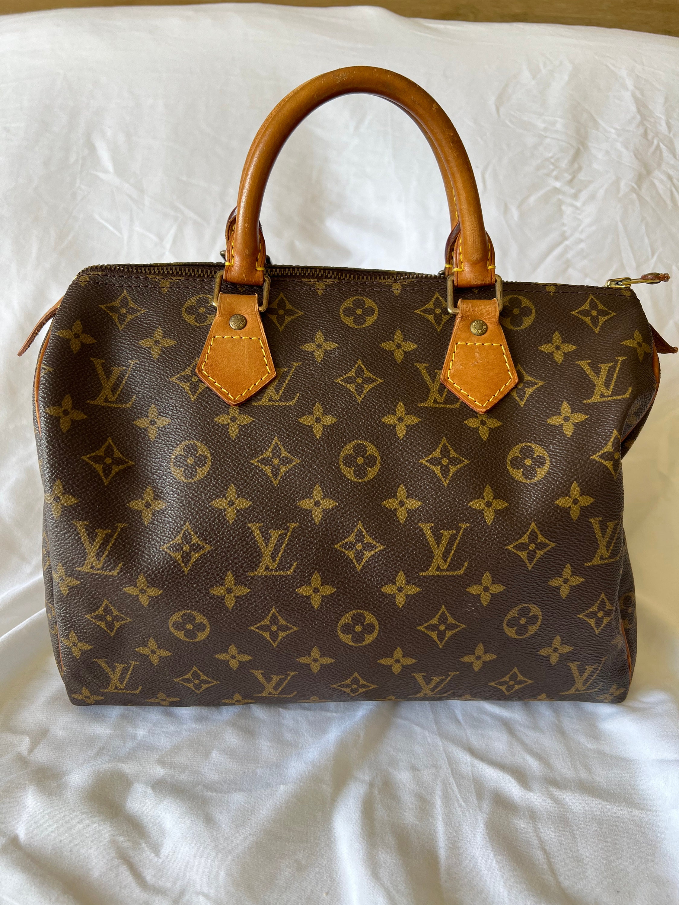 LOUIS VUITTON Speedy 30 Monogram Multicolor Satchel Bag White - 15% OF