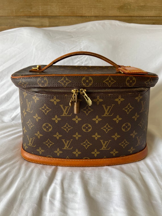 Authentic Louis Vuitton Monogram Nice Cosmetic Vanity Hand Bag M47280