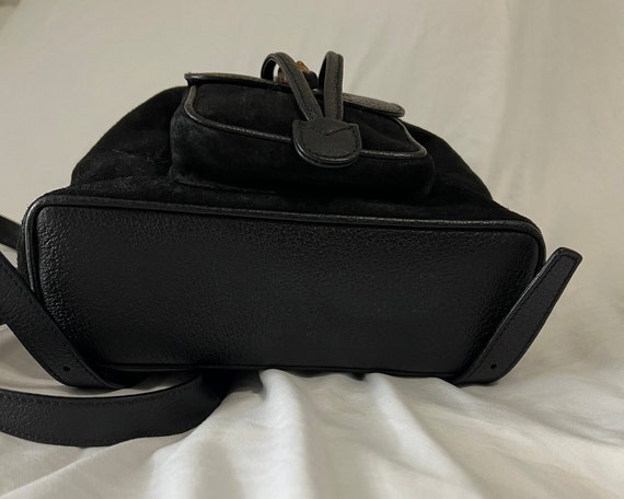Vintage Gucci Black Suede Mini Backpack - image 8
