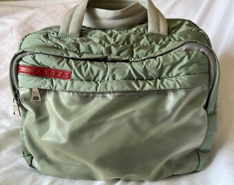 Vintage Prada Tessuto Sport Green Nylon Tote Bag - Etsy