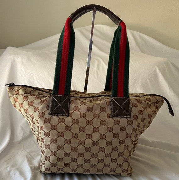 GUCCI GG Canvas Web Tote Tote Bag - image 3