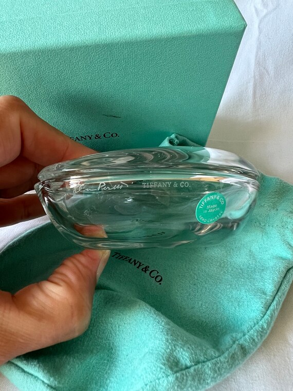 TIFFANY & CO Signed Elsa Peretti Lead Crystal 4” Hear… Gem