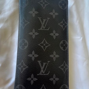 Louis Vuitton Grey, Pattern Print Monogram Eclipse Coated Canvas Bifold Wallet